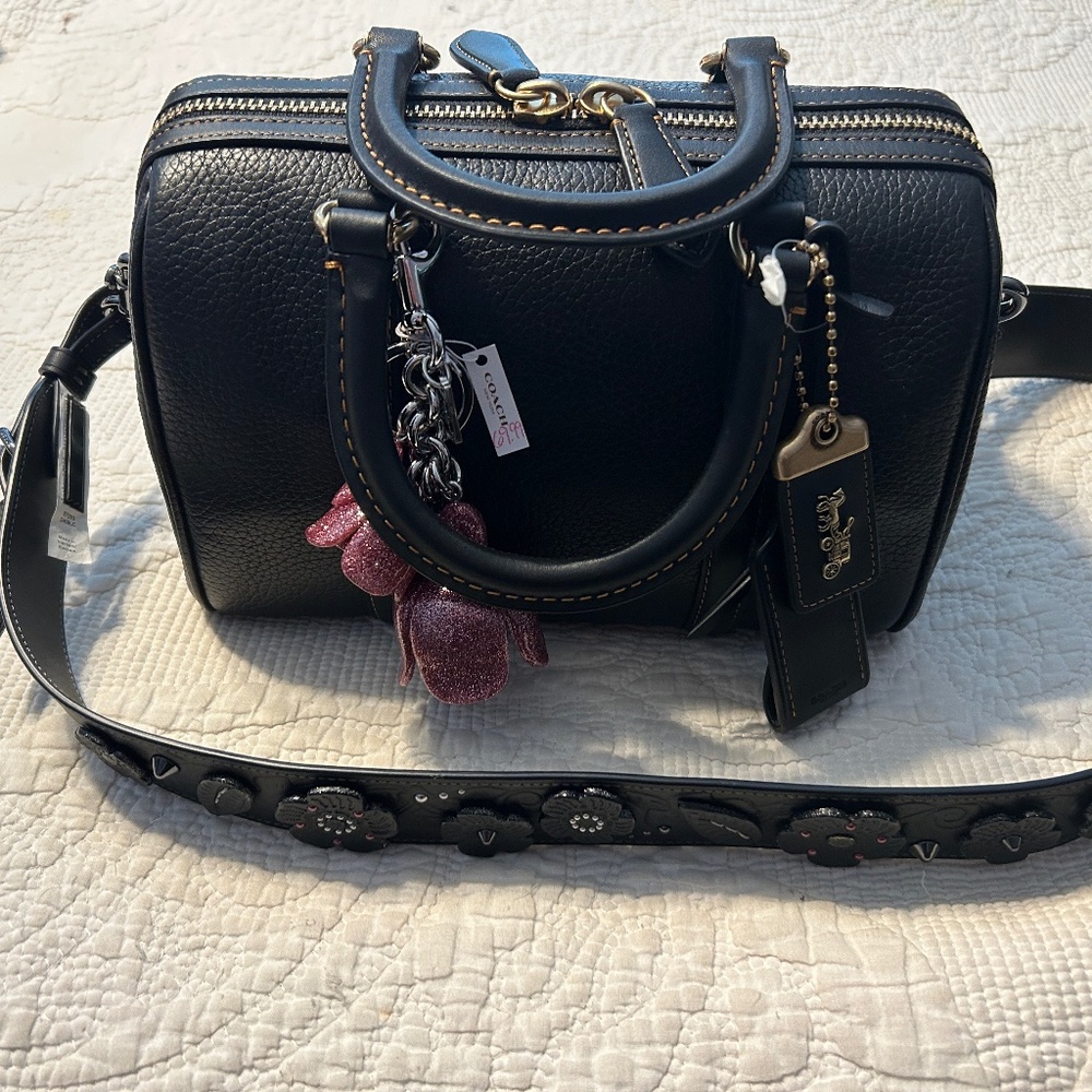 NWOT COACH 1941 Ruby 25 w/ Novelty Strap Tea Rose Black